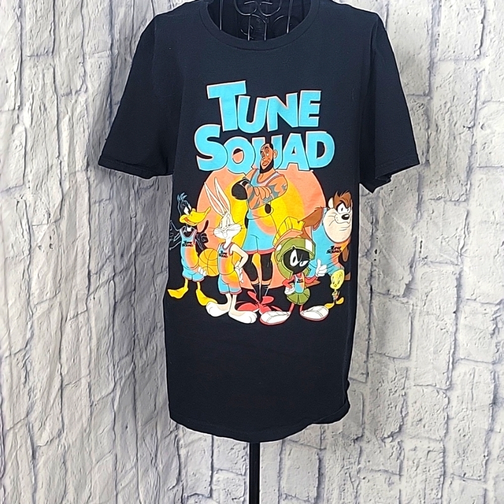 SPACE JAM Black Tune Squad Men's‎ Graphic Shirt Medium